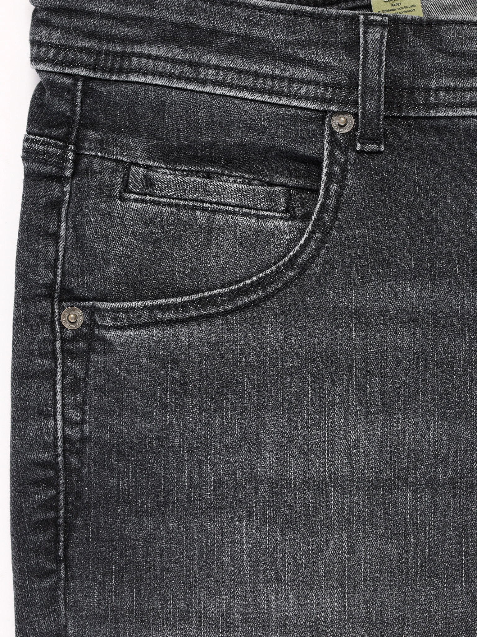 Джинсы графитового цвета из смесового хлопка